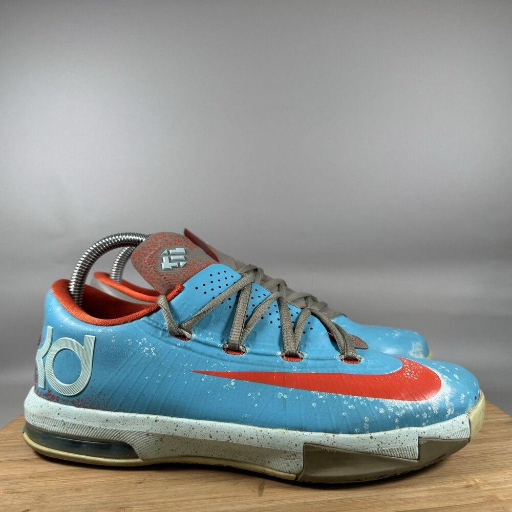 Nike KD 6 VI Maryland Blue Crab Size 7Y 599424-400 Basketball Shoes